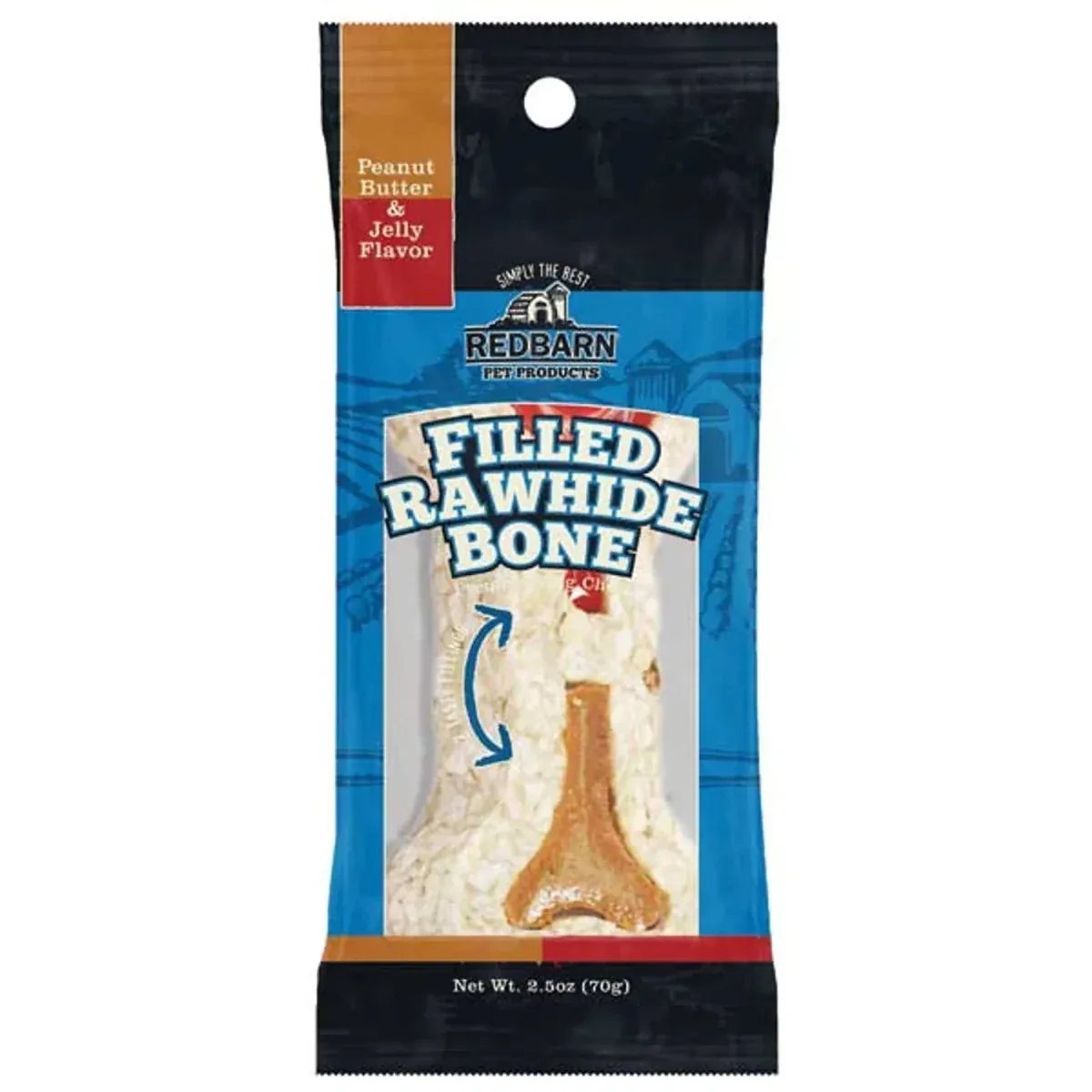 Redbarn Filled Rawhide Bone PB & Jelly - Image 2