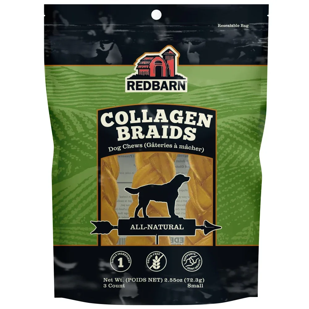 Redbarn Pet Products Collagen Braid Dog Treat Small, 3 pk