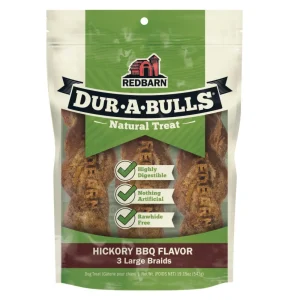 Redbarn Pet Products Dur-A-Bulls Bone Hickory BBQ, Large, 3 ct