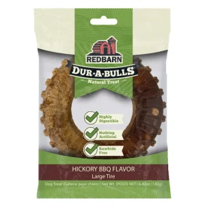 Redbarn Pet Products Dur-A-Bulls Tire Hickory BBQ, Large, 14 ct