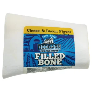 Redbarn Pet Products Filled Bone Dog Treat Cheese & Bacon 3.5 oz, Small