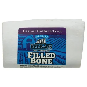 Redbarn Pet Products Filled Bone Dog Treat Peanut Butter 3.5 oz, Small