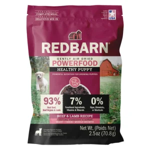Redbarn Pet Products Gently Air Dried Powefood Healthy Puppy Beef & Lamb Dry Dog Food Beef & Lamb, 12 ct, 2.5 oz, Sample