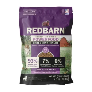 Redbarn Pet Products Gently Air Dried Powerfood Skin & Coat Health Dry Dog Food Lamb & Fish, 12 ct, 2.5 oz, Sample
