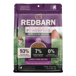Redbarn Pet Products Gently Air Dried Powerfood Skin & Coat Health Dry Dog Food Lamb & Fish 2 lb