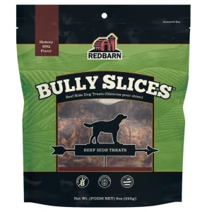 Redbarn Pet Products Natural Bully Slices Dog Treat Hickory BBQ, 9 oz