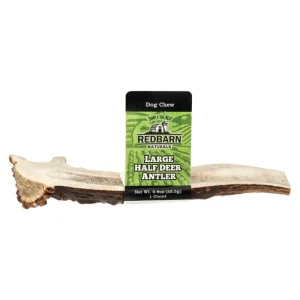 Redbarn Pet Products Natural Deer Antler Dog Treat Split Large, 0.9 oz