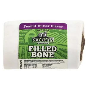 Redbarn Pet Products Naturals Filled Bone Dog Treat Peanut Butter Small, 20 ct