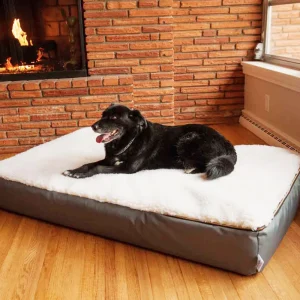 Replacement Cover - Super Orthopedic Lounge Dog Bed w/ Cream Sherpa