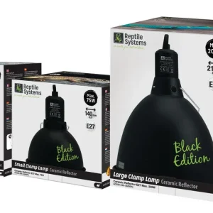 Reptile Systems Clamp Lamp Ceramic Reflector Black Edition Medium