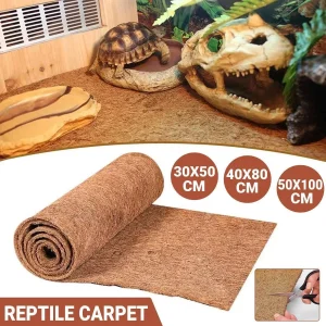 Reptile Terrarium Liner - Coconut Fiber Mat for Tortoises, Reptiles, and Small Animals