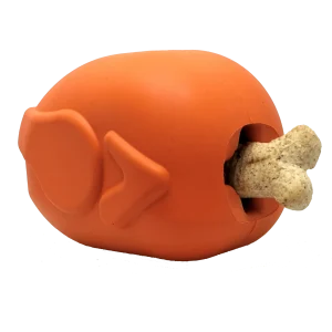 Roasted Turkey eDispenser Durable Rubber Chew Toy & Treat Dispenser