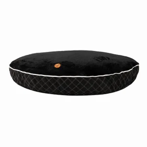 Round Dog Bed - Quilted Plush Bed with Removable Washable Cover