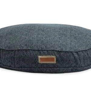 Round Pet Bed in Midnight Malamute