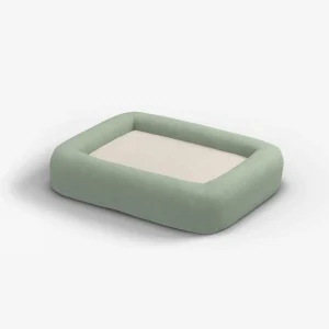 Sage Green Woven Bolster Pet Bed | Pet Bed Cover + Insert | Small | Ruggable
