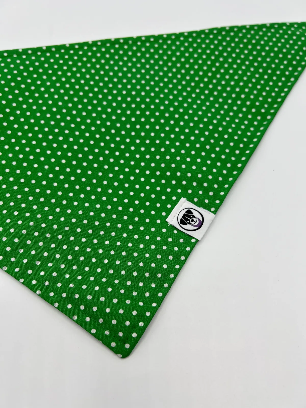 Saint Patrick's Day Pet Bandana Green Polkadot - Image 2