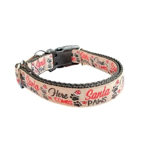 Santa Paws Nylon Dog Collar