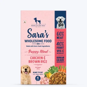 Sara's Wholesome Chicken and Brown Rice Puppy Dog Wet Food by HUFT
