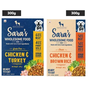 Sara's Wholesome Grain Free Chicken & Turkey and Chicken and Brown Rice Dog Wet Food Combo