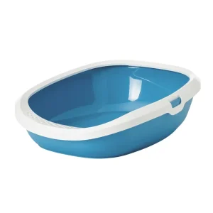 Savic Gizmo Litter Tray with Rim for Cats (Twilight Blue)