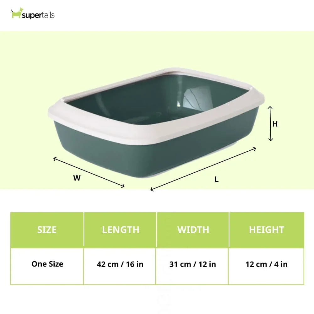 Savic Iriz Litter Tray with Rim for Cats (Nordic Green) - Image 2