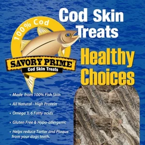 Savory Prime Cod Skin Strips Dog Treat 16 oz