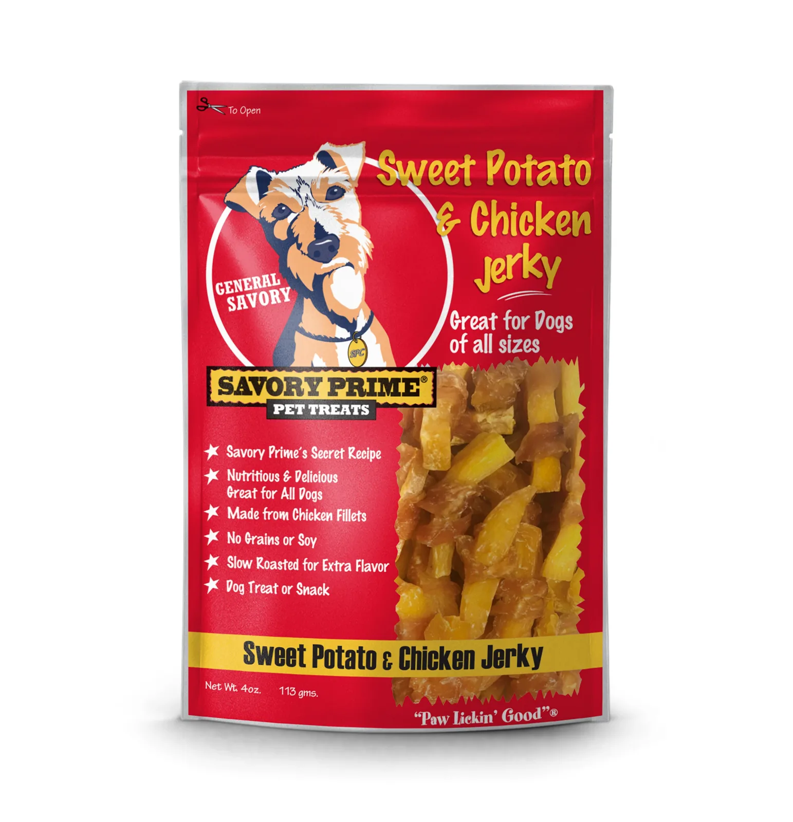 Savory Prime Jerky Treats Sweet Potato & Chicken 4 oz