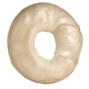 Savory Prime Rawhide Donut Dog Chew Natural 4 in