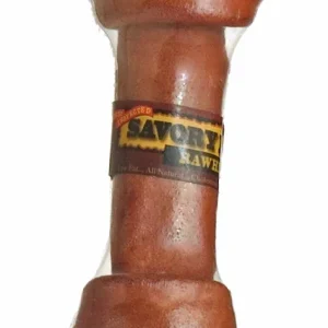 Savory Prime Supreme Knotted Rawhide Bones Bulk Beef 8-9 in