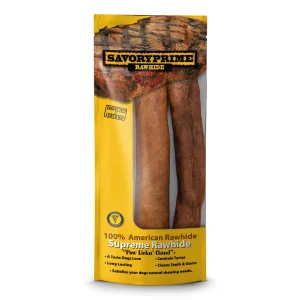 Savory Prime Supreme Rawhide Retriever Roll Beef 10 in, 2 pk