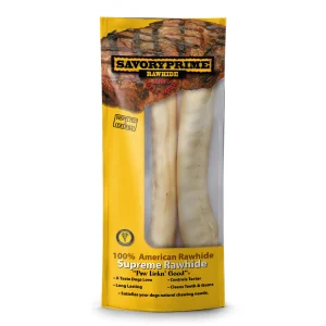 Savory Prime Supreme Rawhide Retriever Roll Natural 10 in, 2 pk