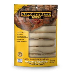 Savory Prime Supreme Rawhide Retriever Roll Natural 6 in, 6 pk