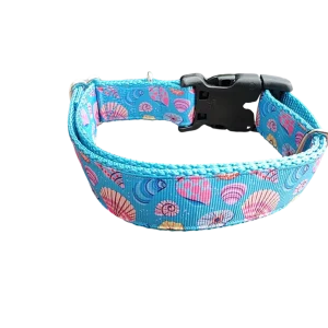 Seashells Nylon Dog Collar