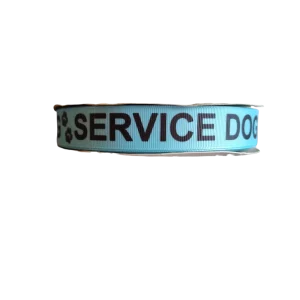 Service Dog Blue Nylon Dog Collar