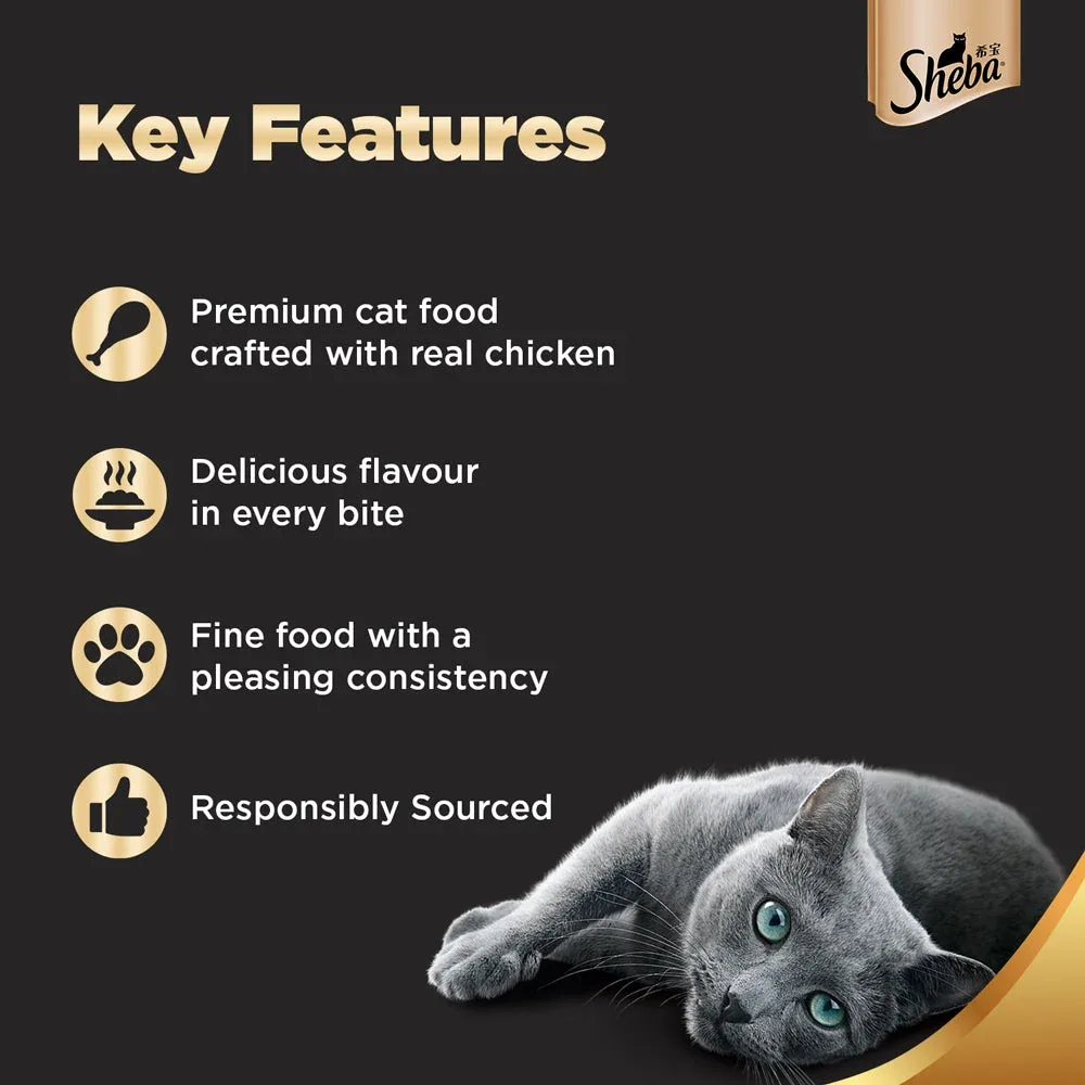 Sheba Chicken Loaf Rich Premium Adult Fine Wet Food and Salmon All Life Stage Cat Dry Food Combo - Image 2