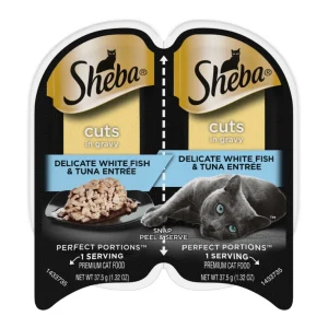 Sheba Perfect Portions Cuts in Gravy Wet Cat Food Delicate Whitefish & Tuna 2.6 oz