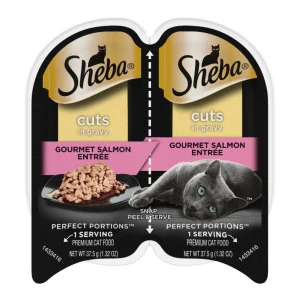 Sheba Perfect Portions Cuts in Gravy Wet Cat Food Gourmet Salmon 2.6 oz