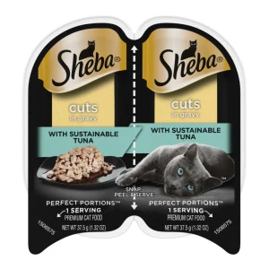 Sheba Perfect Portions Cuts in Gravy Wet Cat Food Signature Tuna, 2.6 oz each, Case of 24