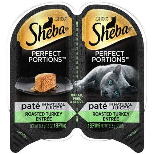 Sheba Perfect Portions Pate Wet Cat Food Roasted Turkey 2.6 oz