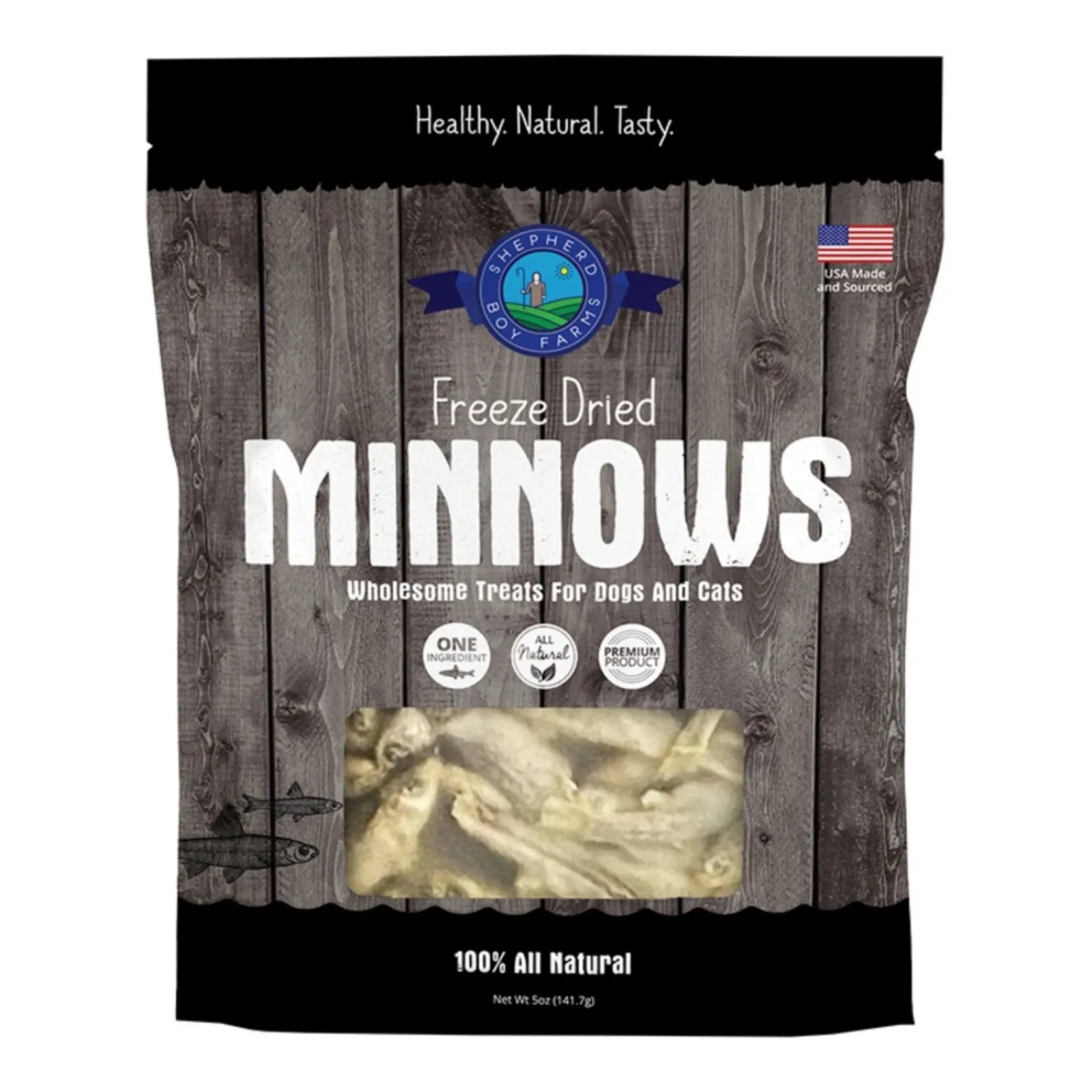 Shepherd Boy Farms Dog & Cat Freeze-Dried Minnows, 5 oz