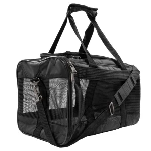 Sherpa's Pet Trading Company Quaker Deluxe Pet Carrier Black Medium
