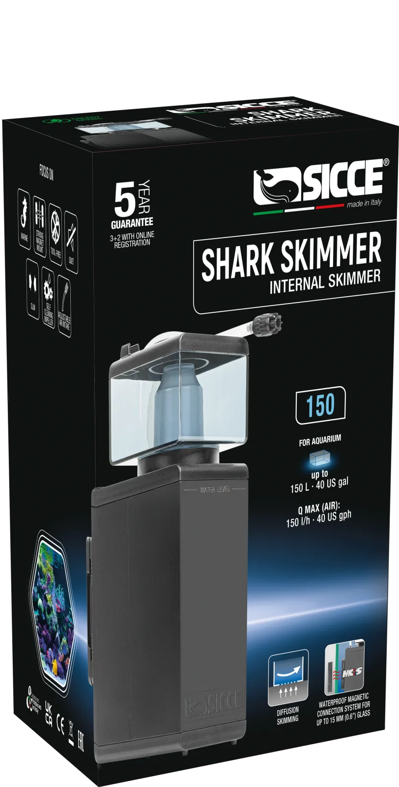 Sicce Shark Skimmer Internal Skimmer 150