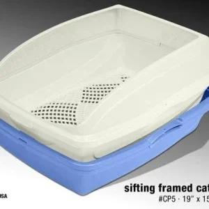 Sifting Cat Litter Pan With Frame 19x15 1/8x8