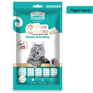 Signature Grain Zero Bonito and Scallop Lickable Creamy Treats for Cats