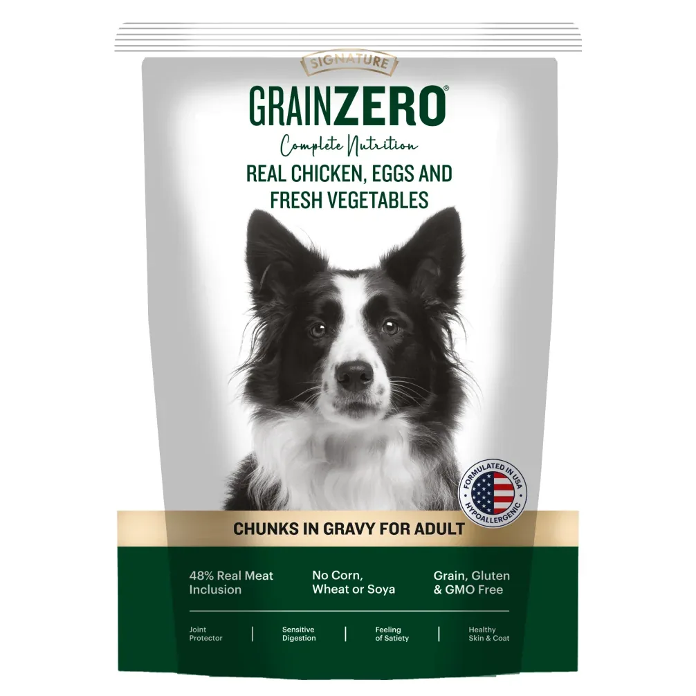 Signature Grain Zero Chicken Chunks Gravy Adult Dog Wet Food