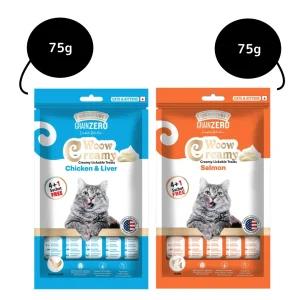 Signature Grain Zero Salmon & Chicken and Liver Lickable Creamy Cat Treats Combo
