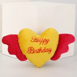 Skatrs Birthday Heart Plush Toy for Dogs and Cats