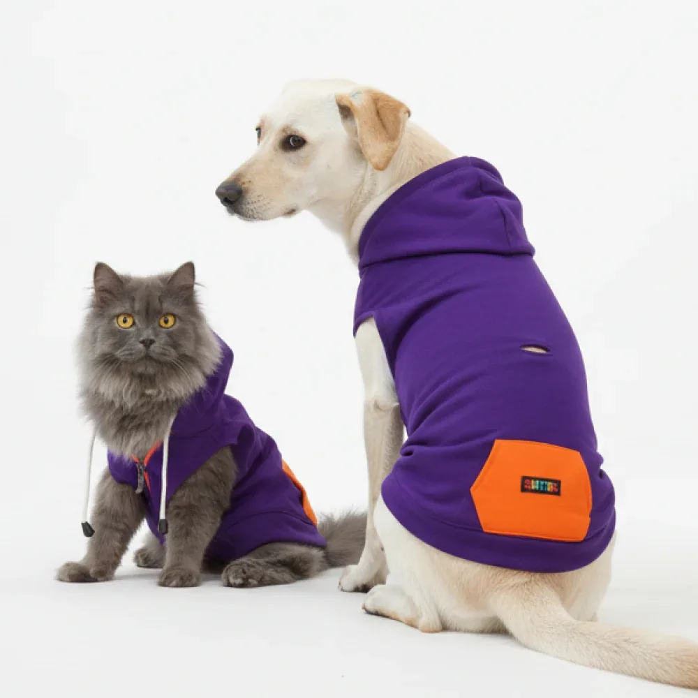 Skatrs Blaze Breezy Hoodies with Pockets for Dogs and Cats (Violet) - Image 2