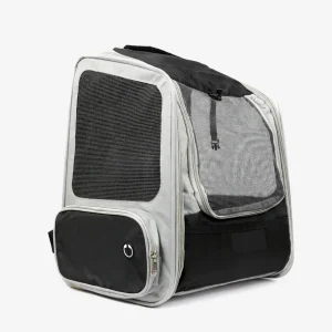 Skatrs Breathable Cat Backpack Carrier Foldable & Ventilated Travel Bag for Adult & Kitten Cats (Black)