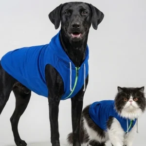 Skatrs Breezy Hoodie with Pockets for Dog and Cats (Blue)